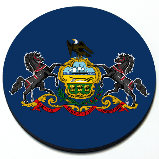 Pennsylvania State Flag Badge - 3D Pennsylvania State Flag Badge - 3D