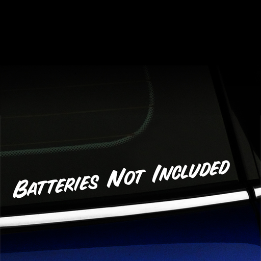 Batteries Not Included Decal - MINI Cooper Vinyl Decal