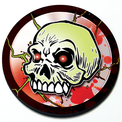 Zombie Skull Grill Badge