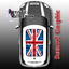 Fragmented Union Jack Flag Sunroof Graphic for MINI Cooper thumbnail